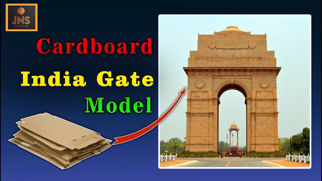 How to Make India Gate  with Cardboard | Cardboard India Gate Model | DIY School Project Craft