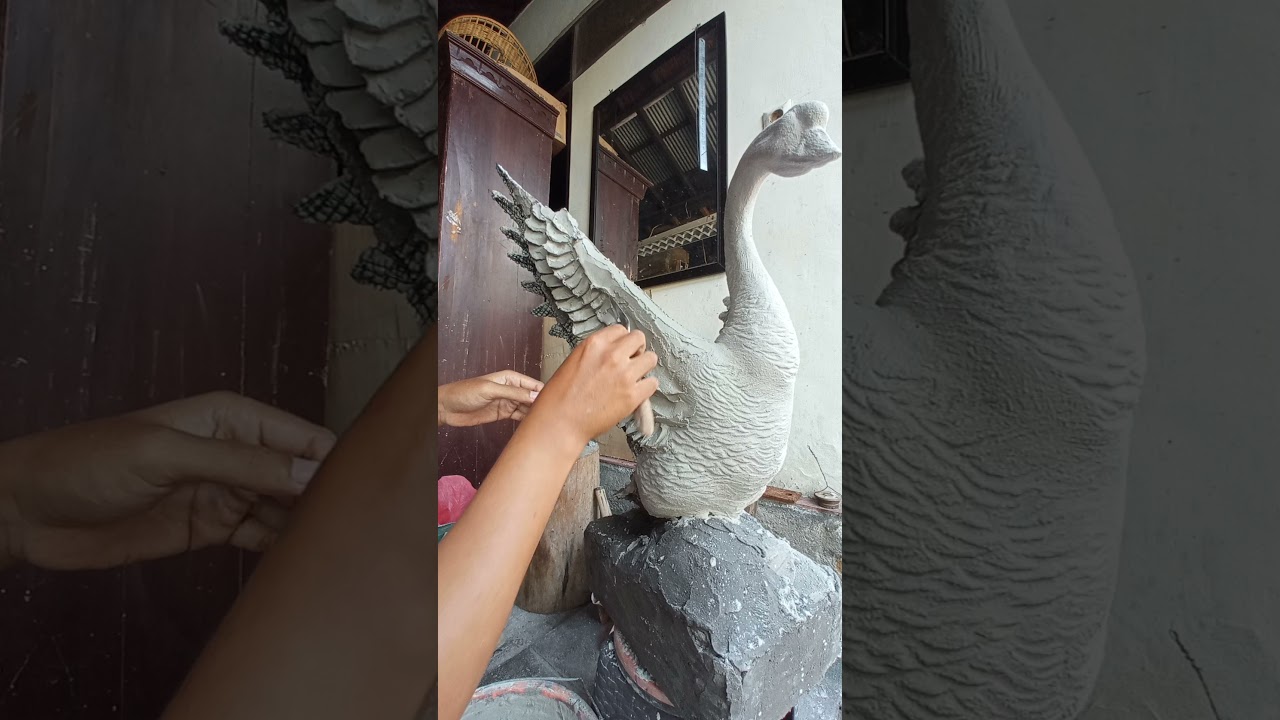 Contemporary Cement Sculpting - Sculpting a Swan with Balinese Ornaments