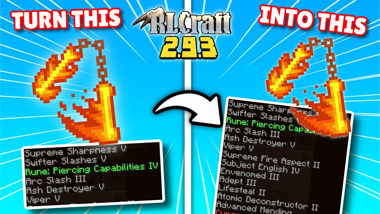 Как ЭФФЕКТИВНО ЗАЧАРОВЫВАТЬ в RLCRAFT 2.9.3 (более 20 зачарований!)