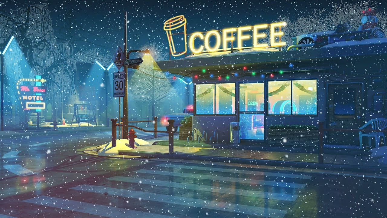 Cozy Snowy Night Lofi ☕❄️ Chill Beats For Winter Study & Relaxation