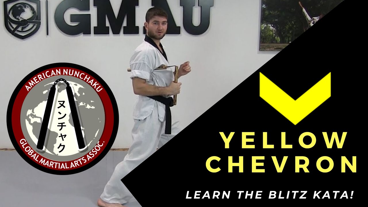 Nunchaku - Yellow Chevron - Blitz Kata Breakdown Class