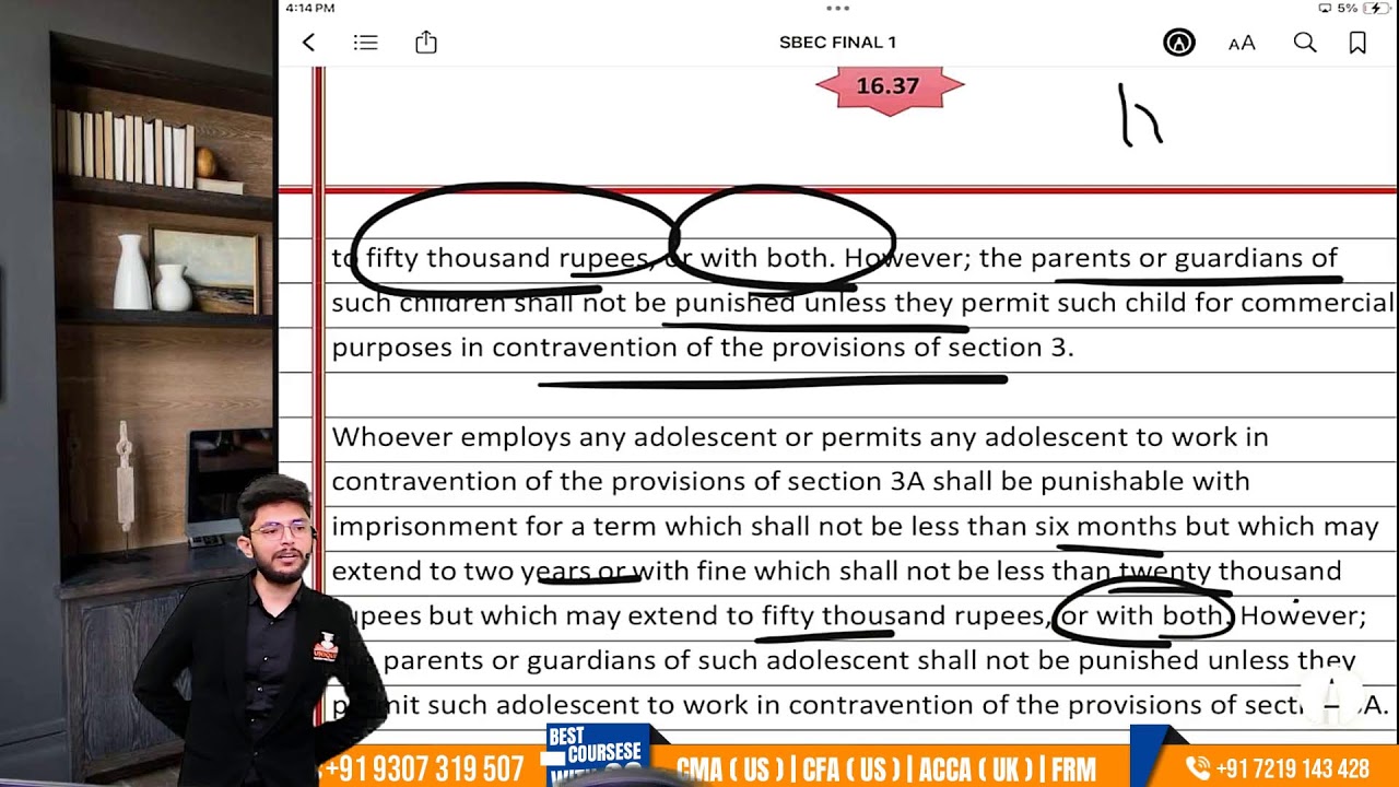 SBILL The Contract Labour & The Child and Adolescent Labour REVISION DEC 2024