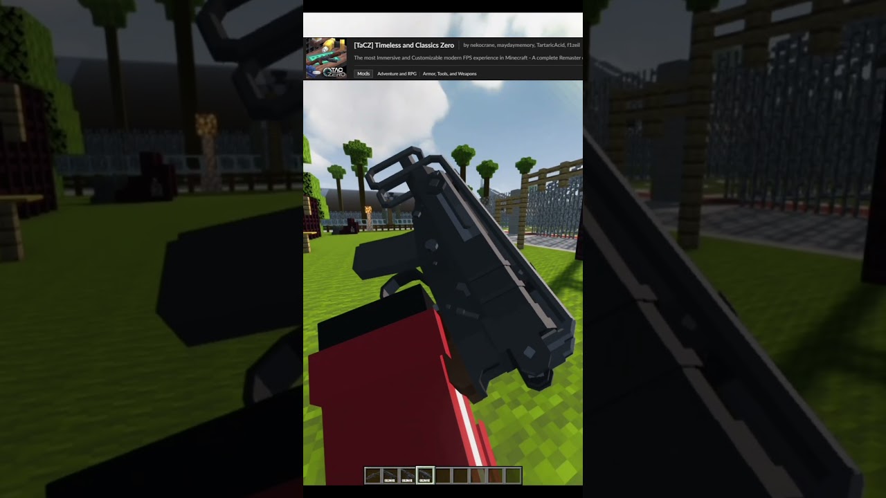 TaCZ Gun Mod | Cold War & Modern Warfare Gun Pack #minecraft #tacz #shorts