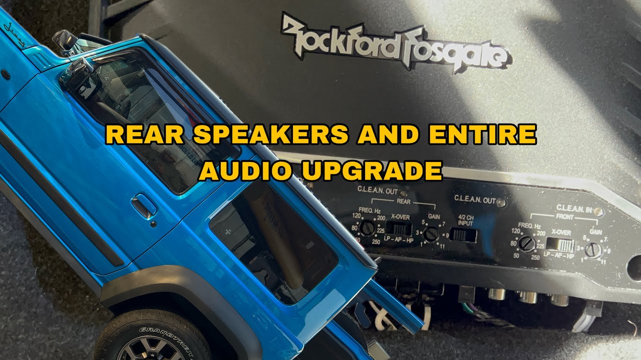 Installing rear speakers, entire audio upgrade with Rockfords & Alpine pwe s8, in the Jimny Gen 4