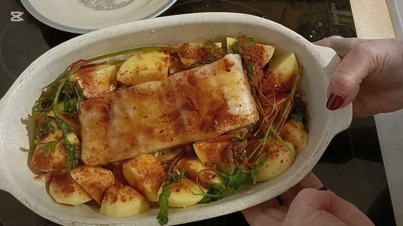 Bacalhau assado no forno 
