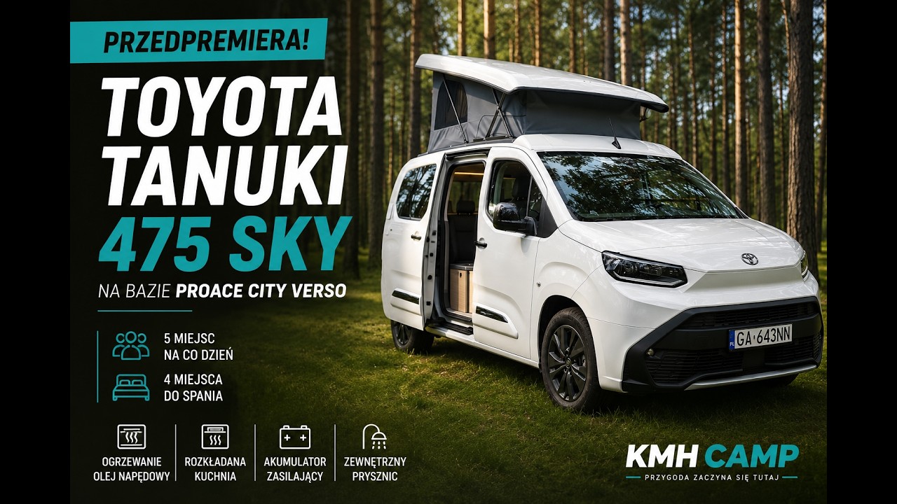 PRZEDPREMIEROWO! Toyota Tanuki 475 SKY &ndash; najmniejszy kamper, kt&oacute;ry może zmienić rynek?