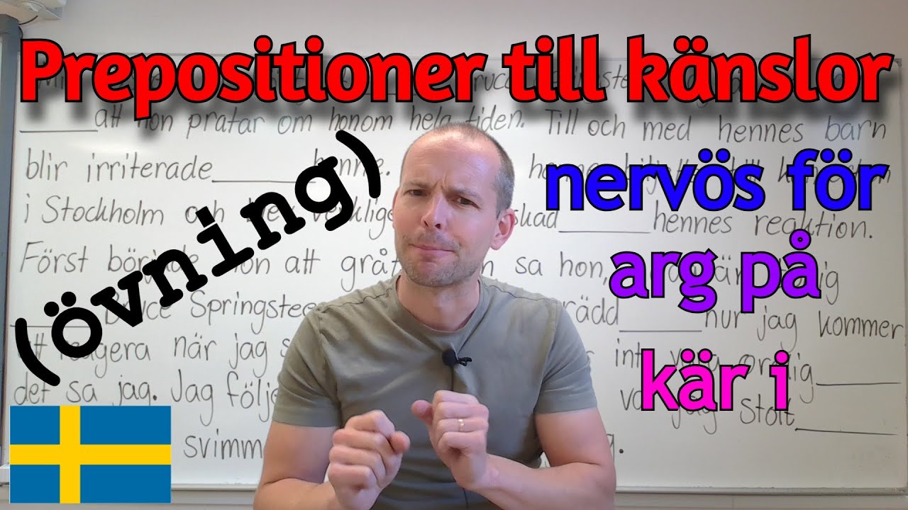 Prepositioner och känslor (välj rätt preposition) SFI