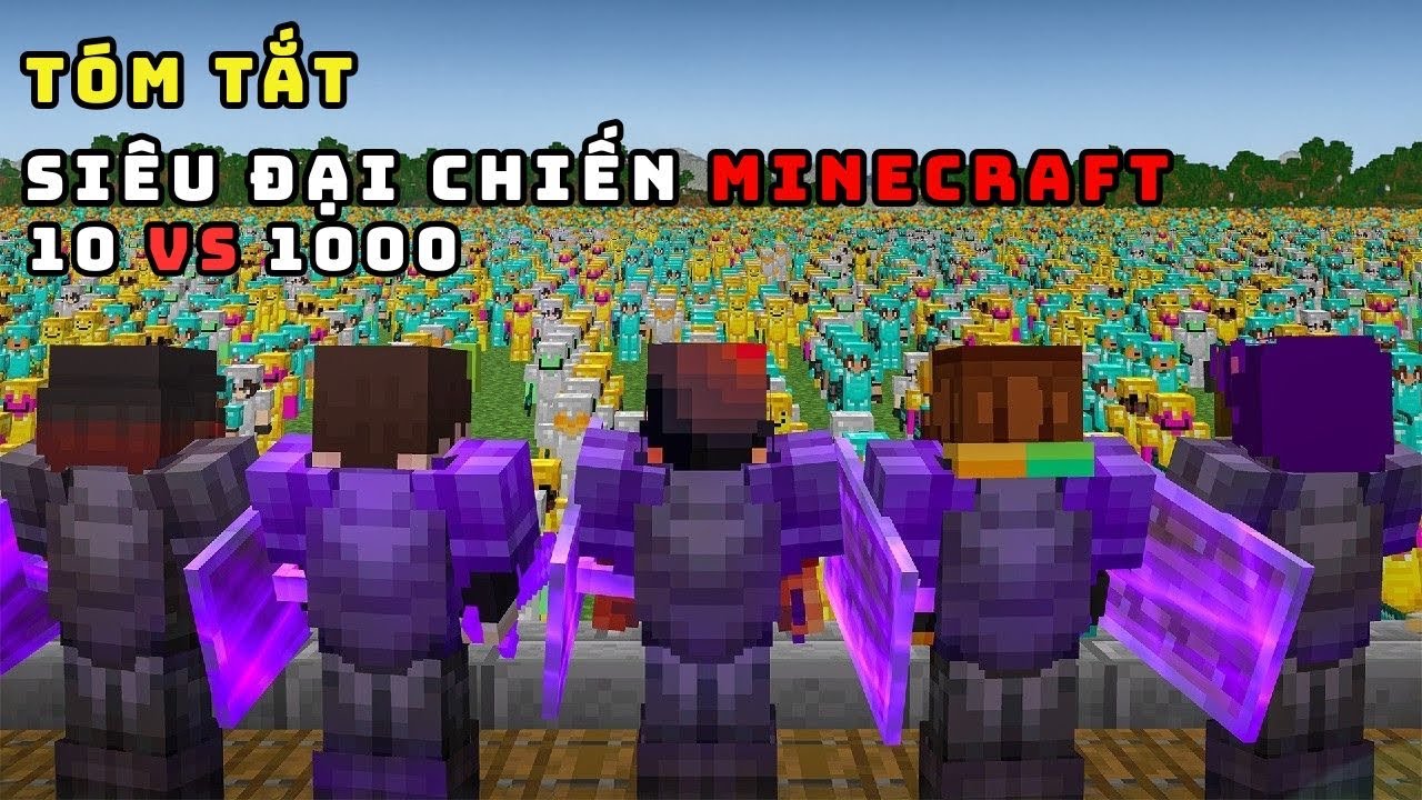T&oacute;m tắt Minecraft: 10 Pro Đấu Với 1000 Người Chơi!