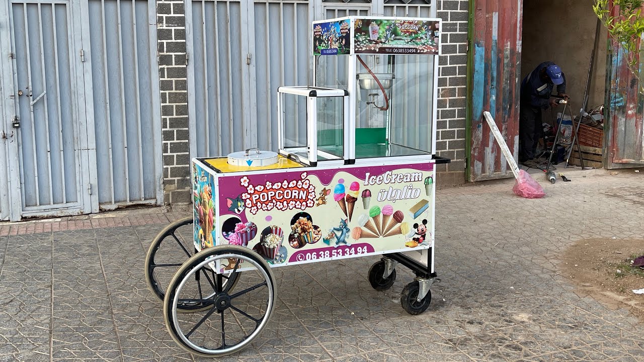 عربة المتلجات  لباني 🍦مشروكة بالفشار 🍿مشروع صيفي ناجح