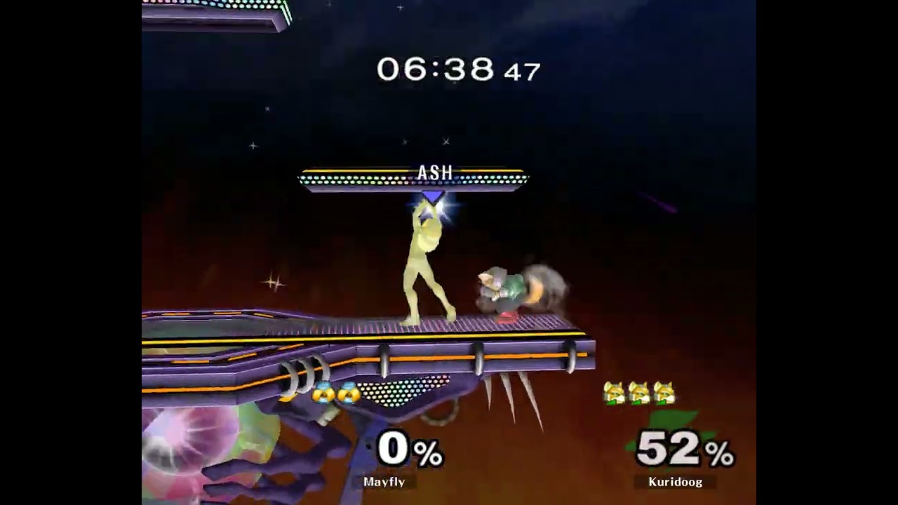 UW Smash 3/3/26. Mayfly ⟮Sheik⟯ vs Kuridoog ⟮Fox⟯ Game 1