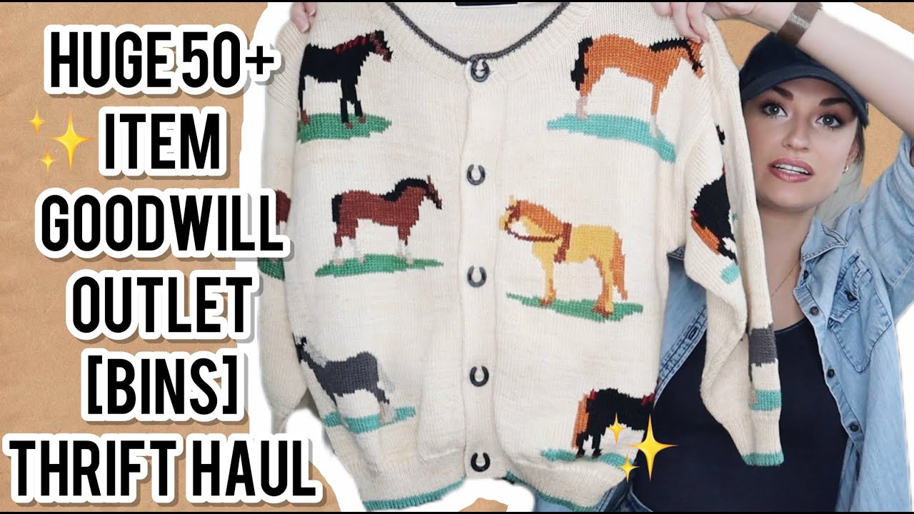 HUGE 50+ ITEM Goodwill Thrift Outlet [Bins] Haul to Resell for a Profit $$ on Poshmark!!