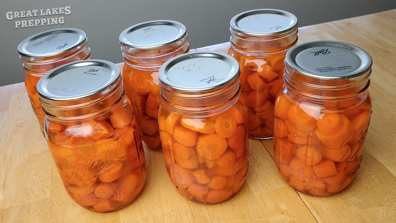 Pressure Canning Carrots in Jars (Faster Raw-Pack Method) - Full Instructions to Can Fresh Carrots