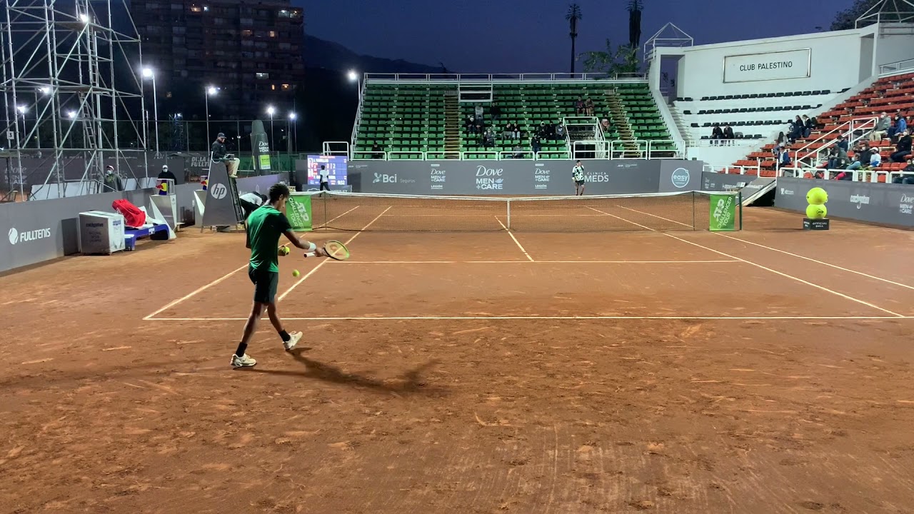 Tomas Barrios vs Juan Pablo Varillas - Court Level View - QF - Challenger Santiago III