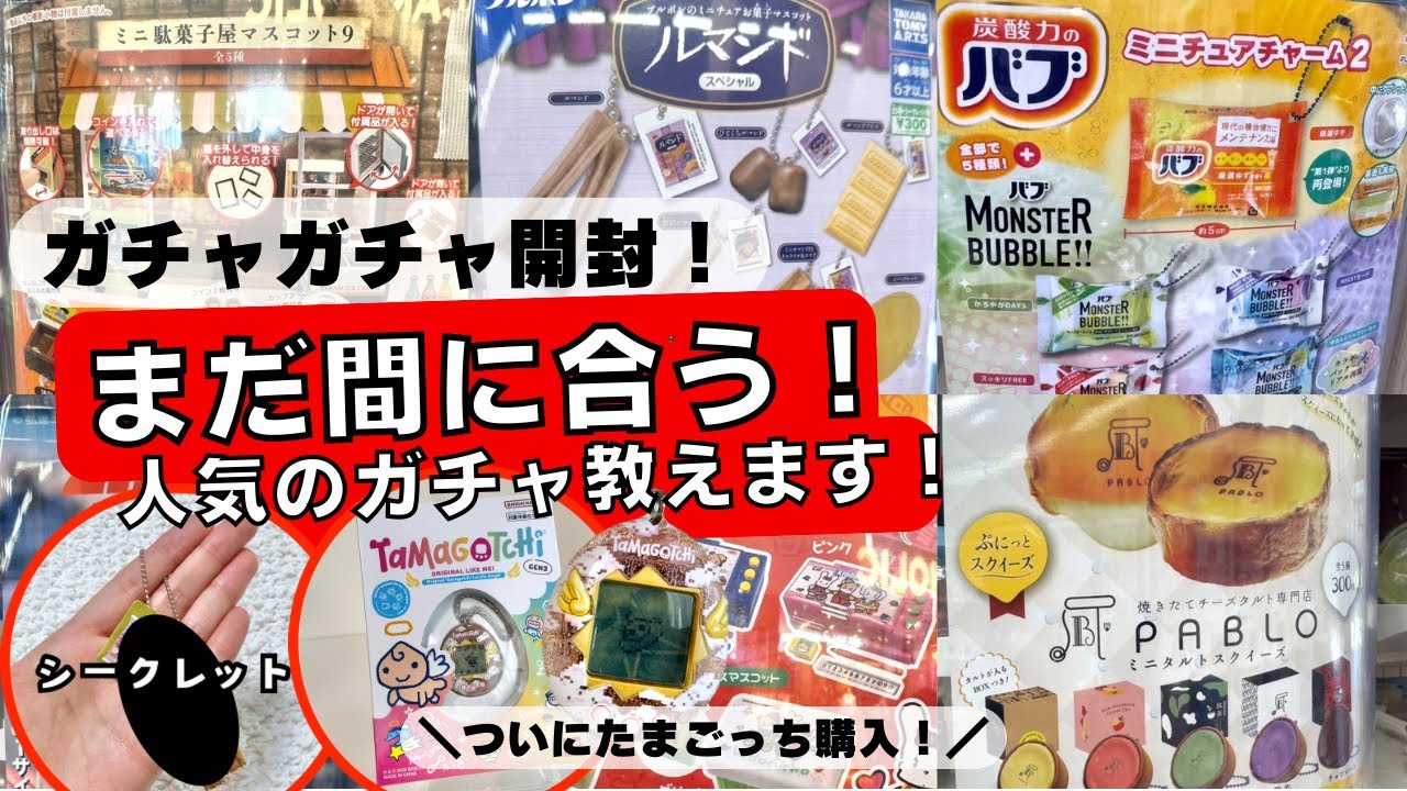 3月#1【ガチャガチャ】まだ間に合う！まさかのレアゲット！！ついにアレも買っちゃいました！人気のカプセルトイ/たまごっち/ブルボン/PABLOほか