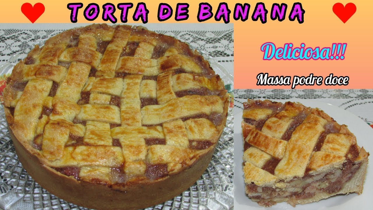 TORTA DE BANANA - Como Fazer Massa Podre Doce - Deliciosa