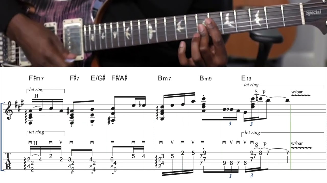 Isaiah Sharkey plays Chord melody - TAB