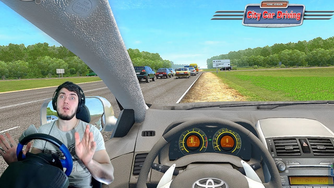 БЕШЕННЫЙ ТАКСИСТ СНОВА В ДЕЛЕ - ТАКСИСТ В CITY CAR DRIVING + РУЛЬ