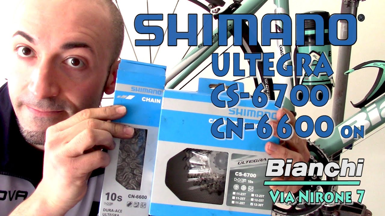 Bianchi Via Nirone 7 Ultegra CS-6700 cassette installation and Ultegra CN-6600 chain replacement