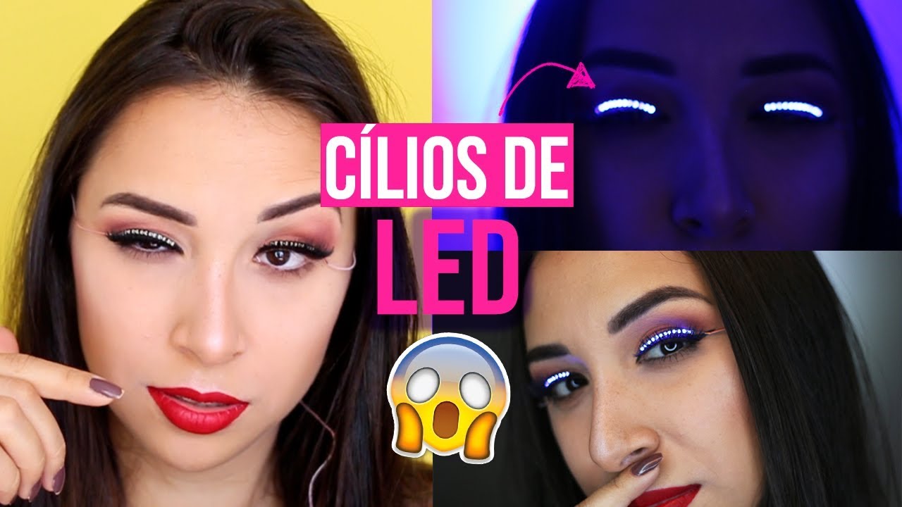 COLOCANDO CÍLIOS DE LED PELA PRIMEIRA VEZ | NOVA TENDÊNCIA