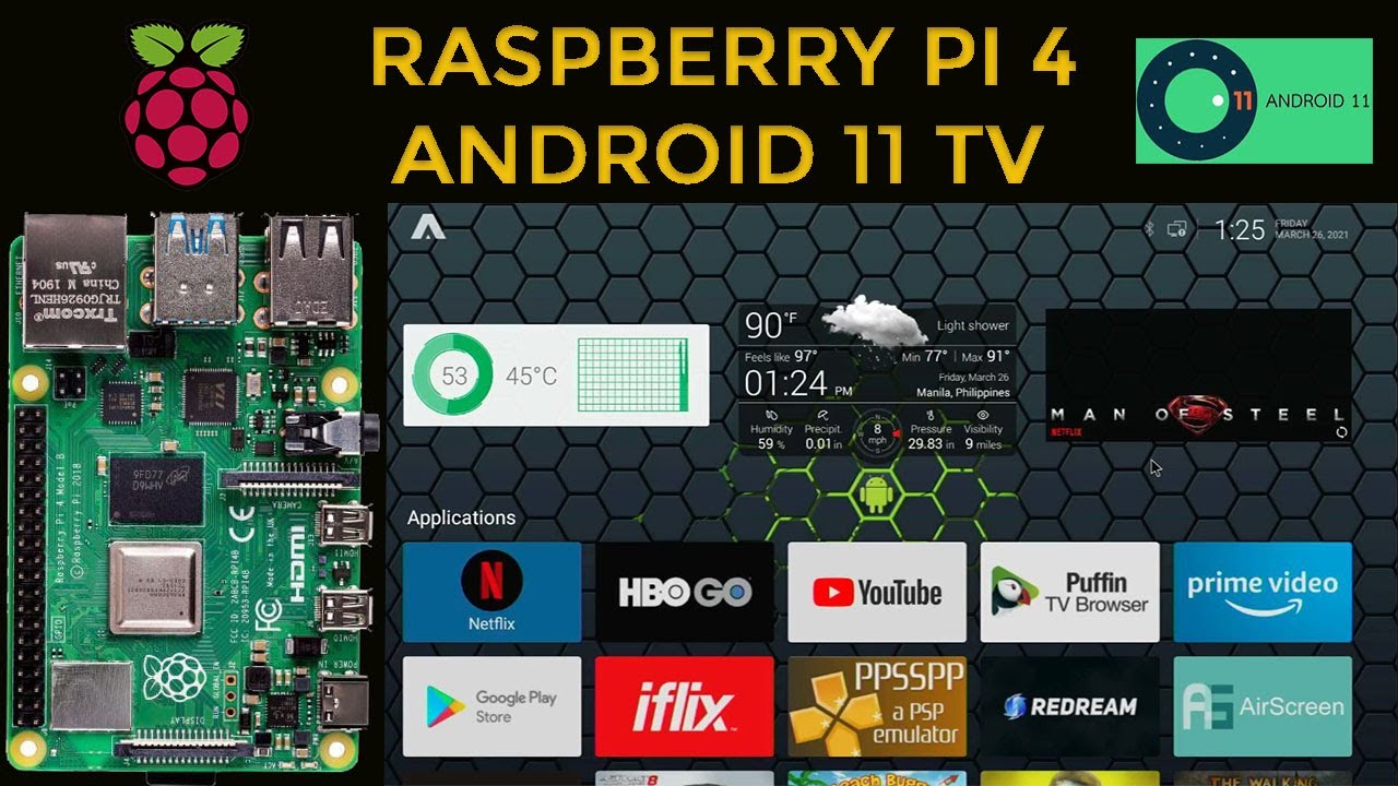 RASPBERRY PI 4: ANDROID 11 TV + GAMING TEST