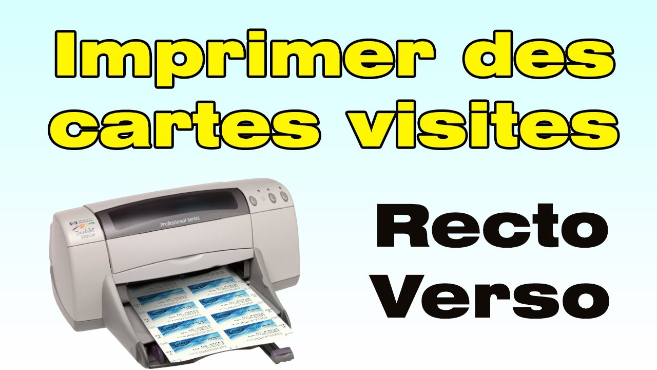 Comment imprimer une carte de visite recto verso