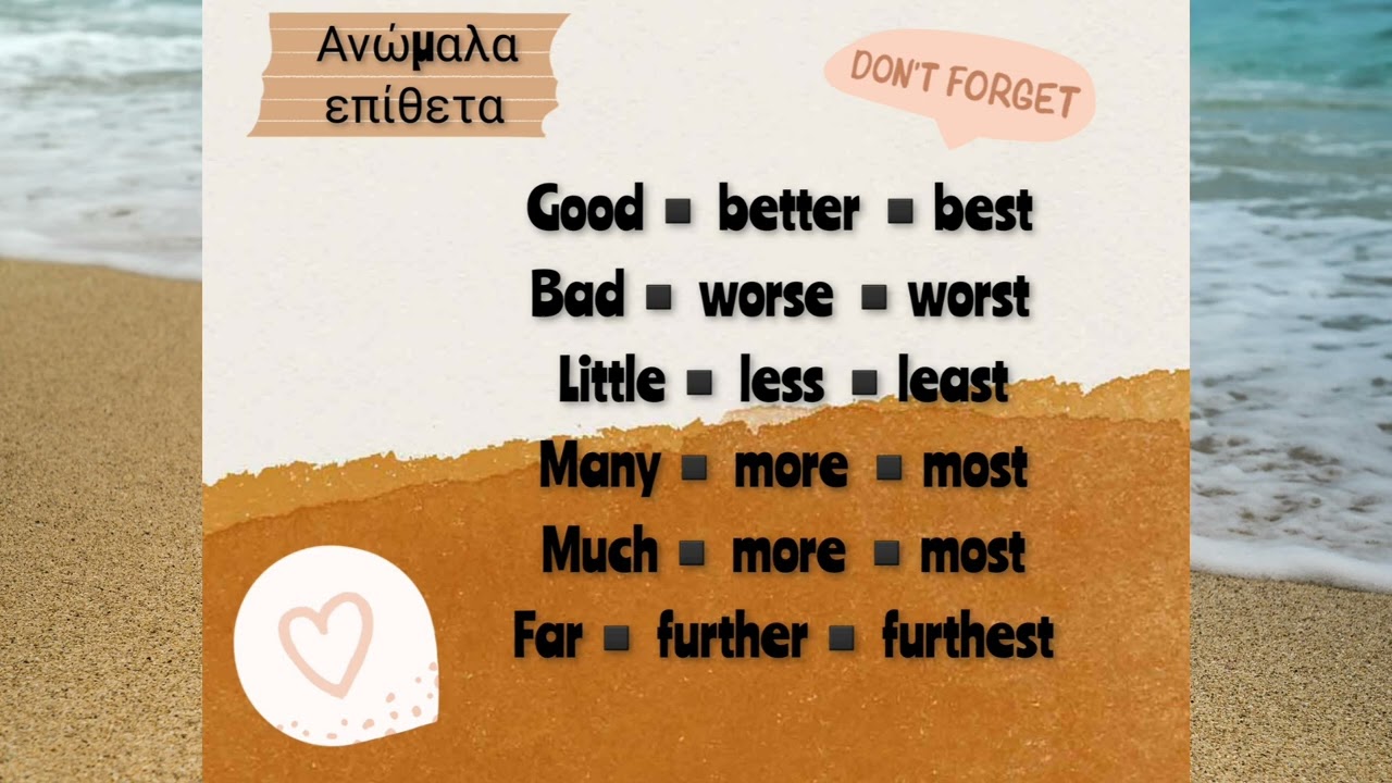 🎶 Irregular Adjectives Song 🎶 