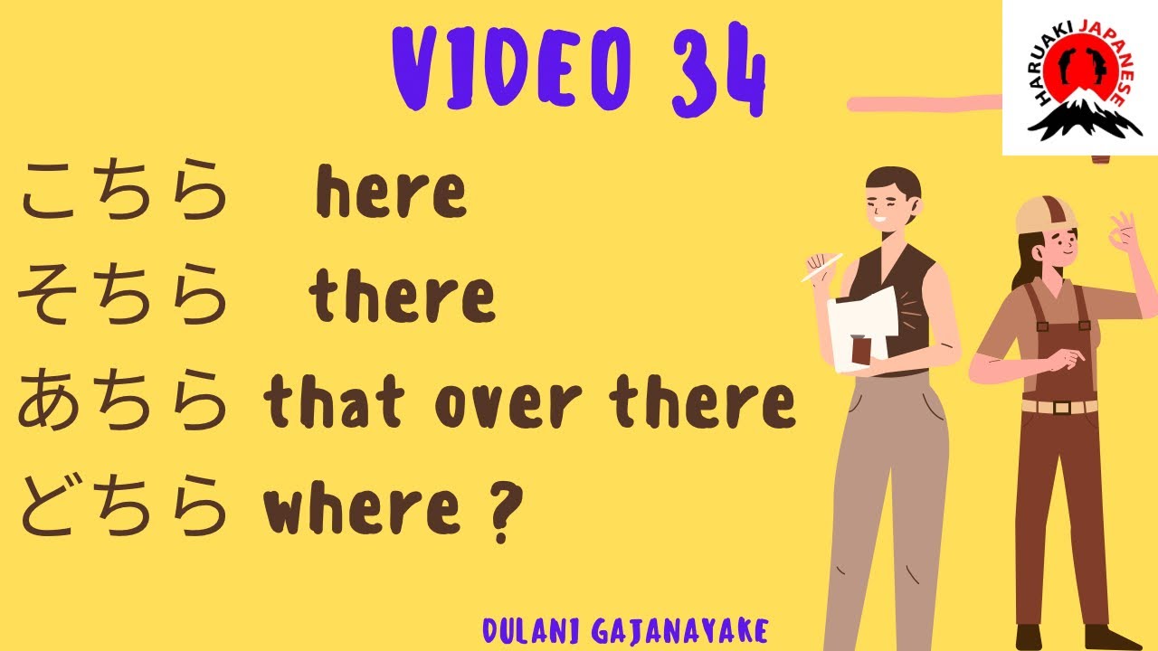 34    |   ස්ථානයක් තිබෙන දිශාව කියමු | How to say directions for places|こちら。そちら。あちら。どちら|こっち。そっち。あっち。