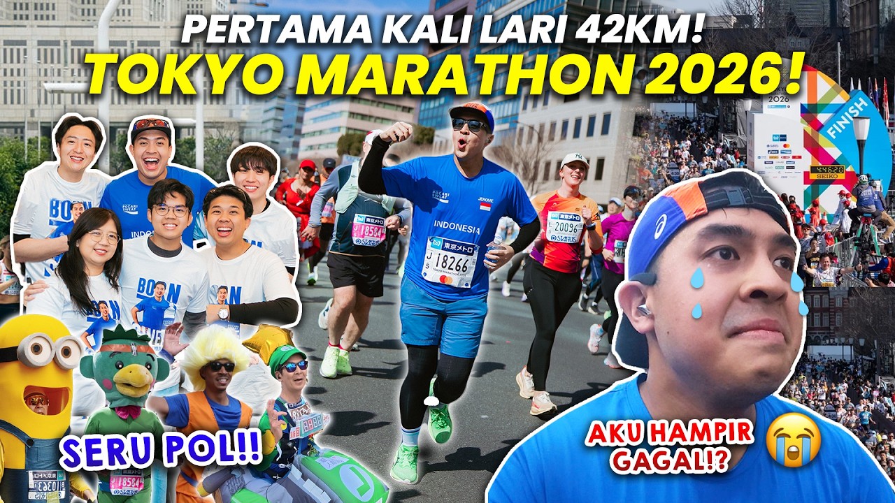AKHIRNYA!! AKU LARI 42 KM DI TOKYO MARATHON 2026!! SERU & TERHARU BANGET😭
