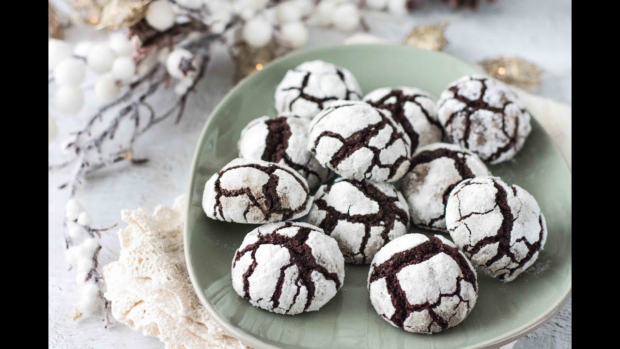 Biscuiti cu cacao - Crinkle cookies