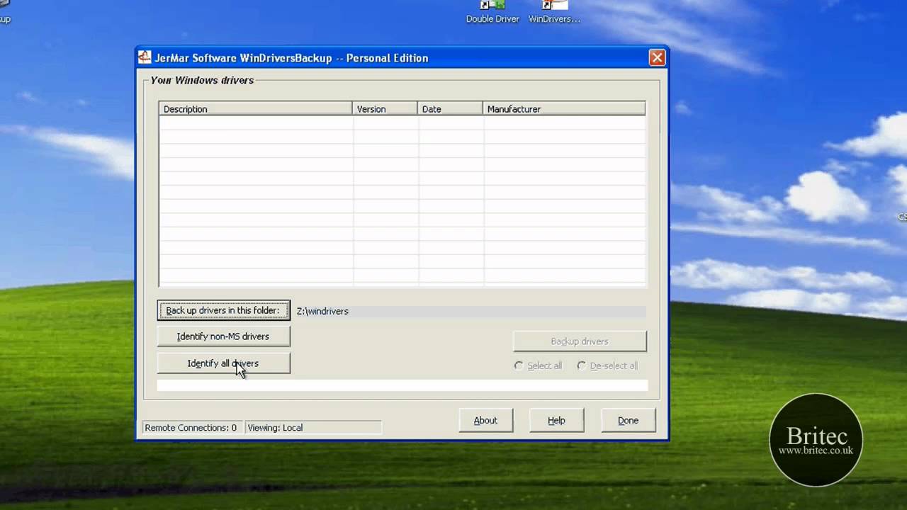 How to Backup and Restore your Windows Drivers by Britec
