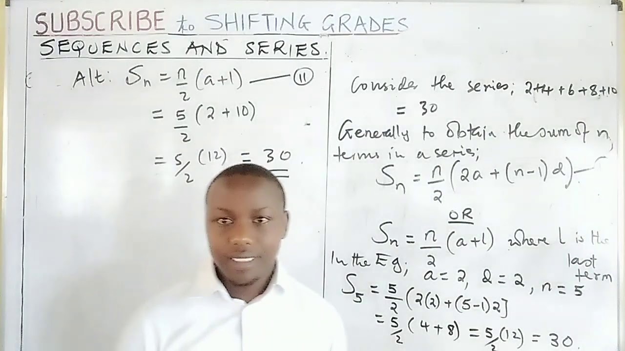 SEQUENCES AND SERIES - SERIES. Mpesa 0704153366 Boniface Katumuta