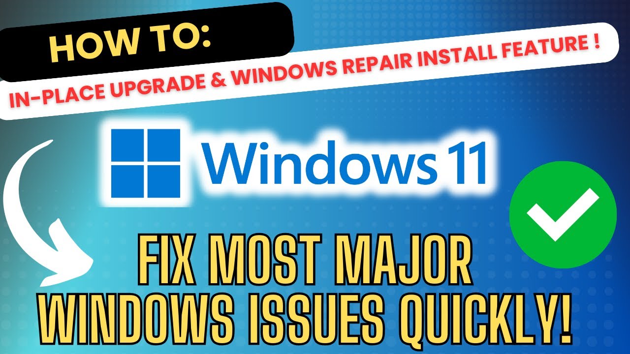 Windows 11: функция обновления и восстановления на месте!