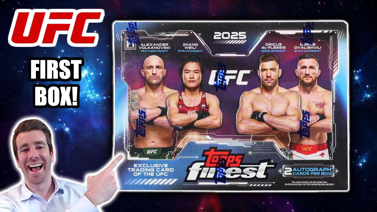 Открытие Topps Finest UFC Hobby Box 2025 года