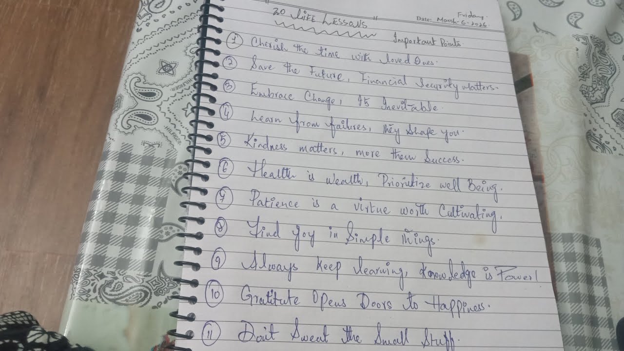 20 life lessons you should know 💁📒
