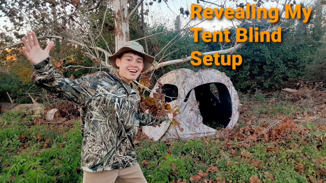 Revealing My Hunting Tent Setup For Deer Hunting In My (Backyard)