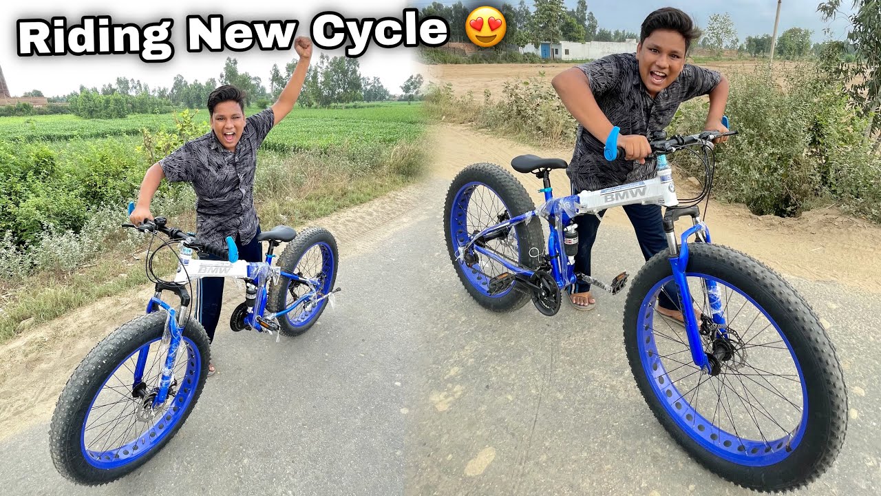 Ansh Riding His New BMW Fat Bike 😍 New Cycle 😃