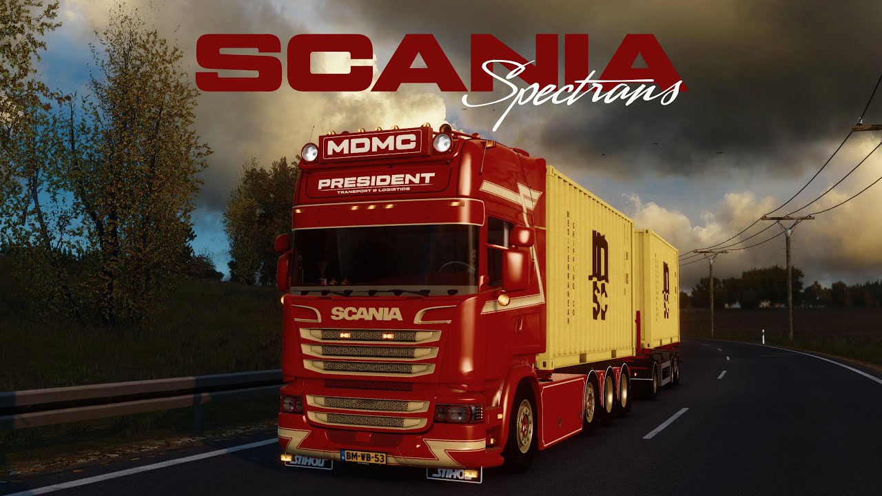 ETS2 1.46 Scania SpecTransGroup 8x2/8x4 By Jon Ruda - V8 Brutal Open Pipe