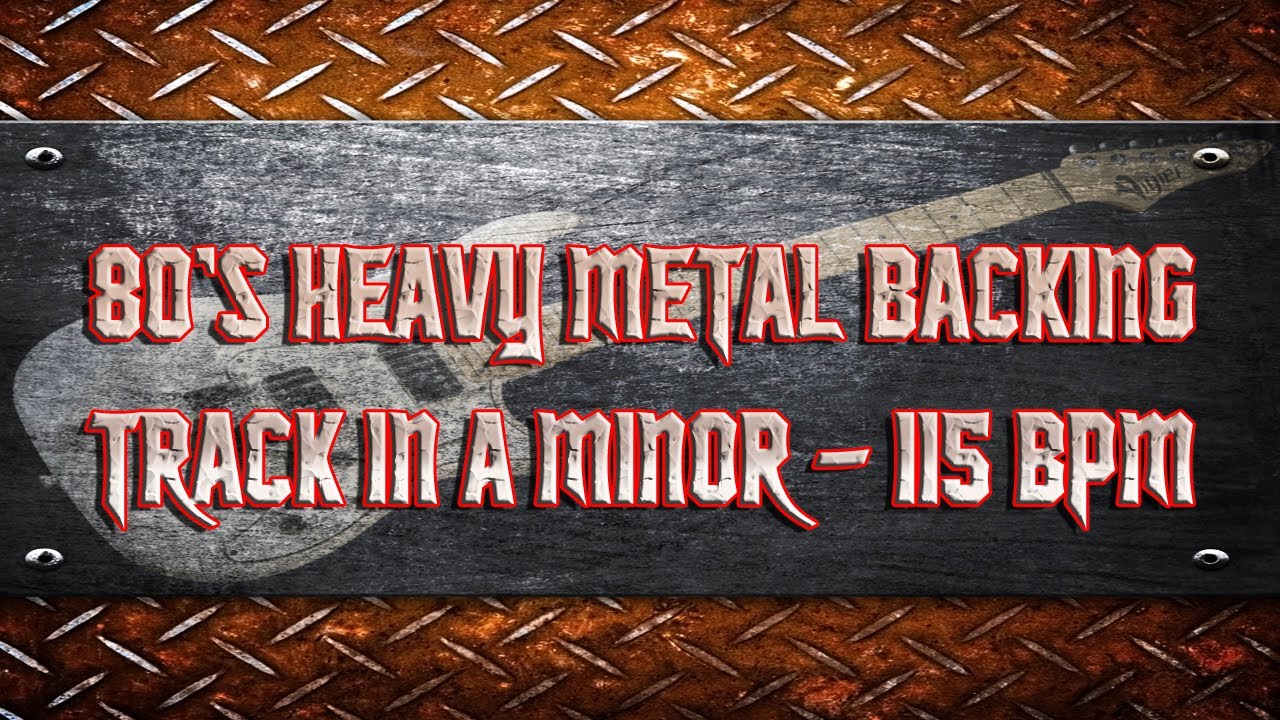 80's Heavy Metal Backing Track (Bass & Drums) in A Minor | 115 BPM (HQ,HD)