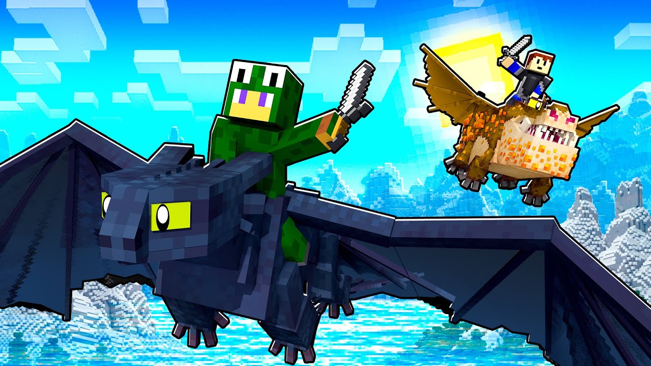 Мы нашли лагерь драконов! — Minecraft Dragons