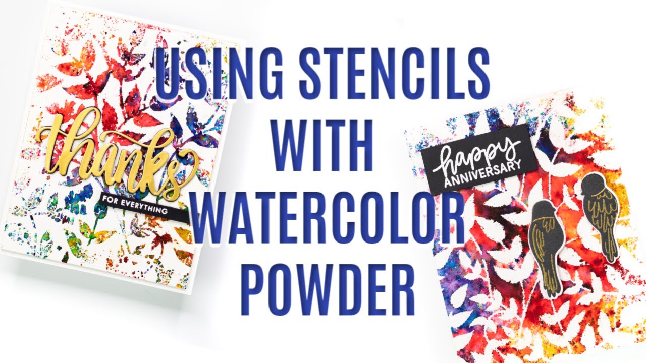 Using Stencils with Watercolor Powders