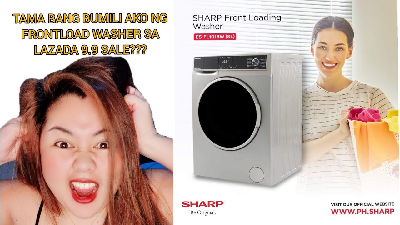 SHARP ES-FL0718W (SL) LAZADA Review | 7kg Inverter Frontload Automatic Washer | Sah Gonzales
