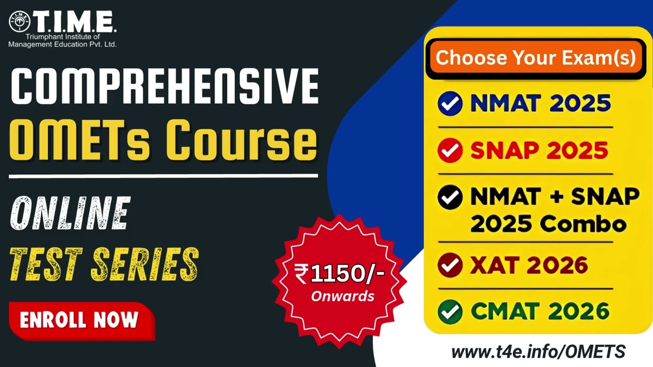 Comprehensive OMETs Course &ndash; your ultimate MBA entrance prep beyond the CAT!