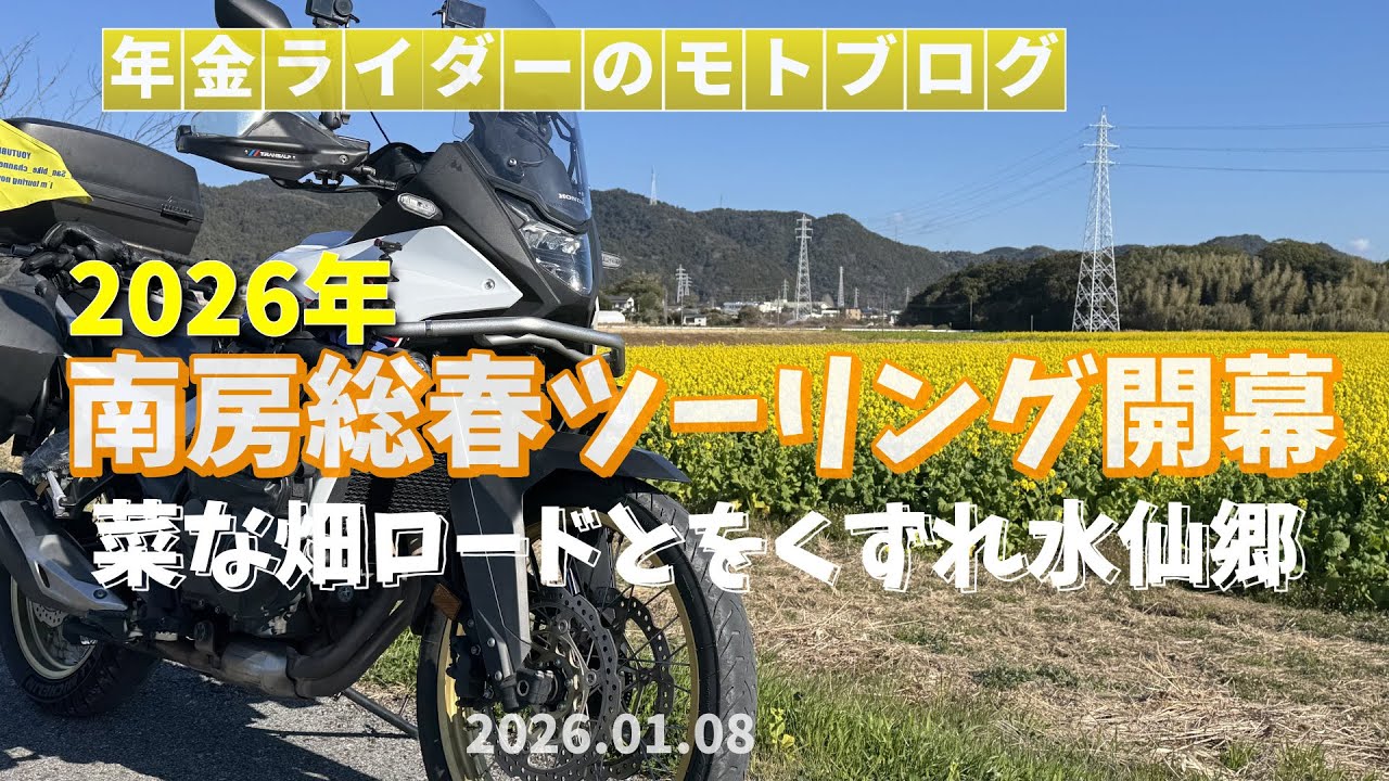 2026春ツーリング開幕！南房総の水仙や菜な畑ロードの直前情報をお送りいたします。（XL750トランザルプ）