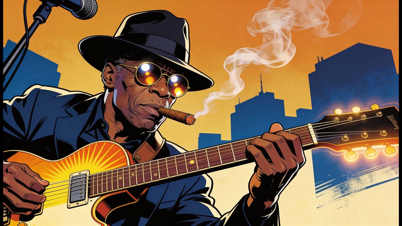 Chicago Blues Bar at Nightfall | Slow Soul Songs