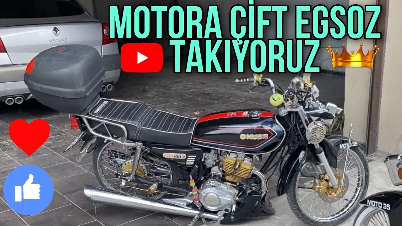 MOTORA ÇİFT EGSOZ TAKIYORUZ #MOTO35 #IZMIR #BERKCAKMAK