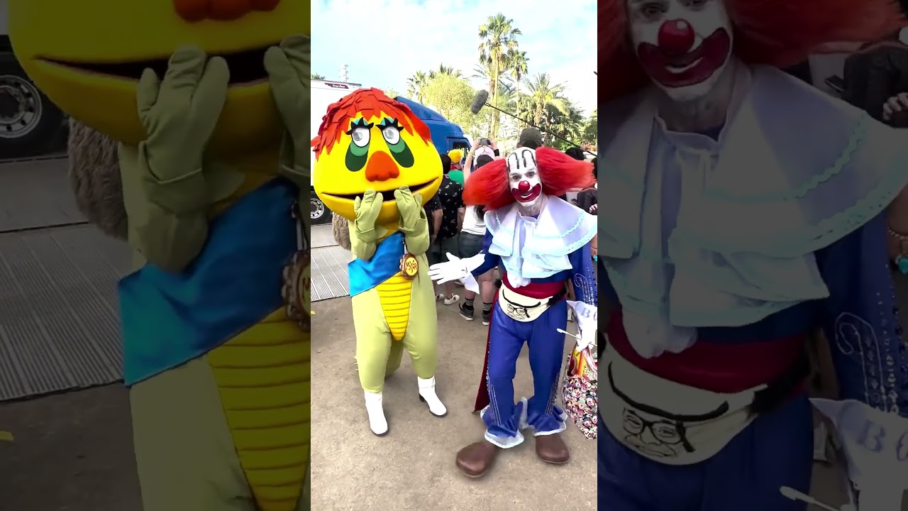 What a great surprise running into our friend Bozo the Clown at Coachella! #bozotheclown #pufnstuf