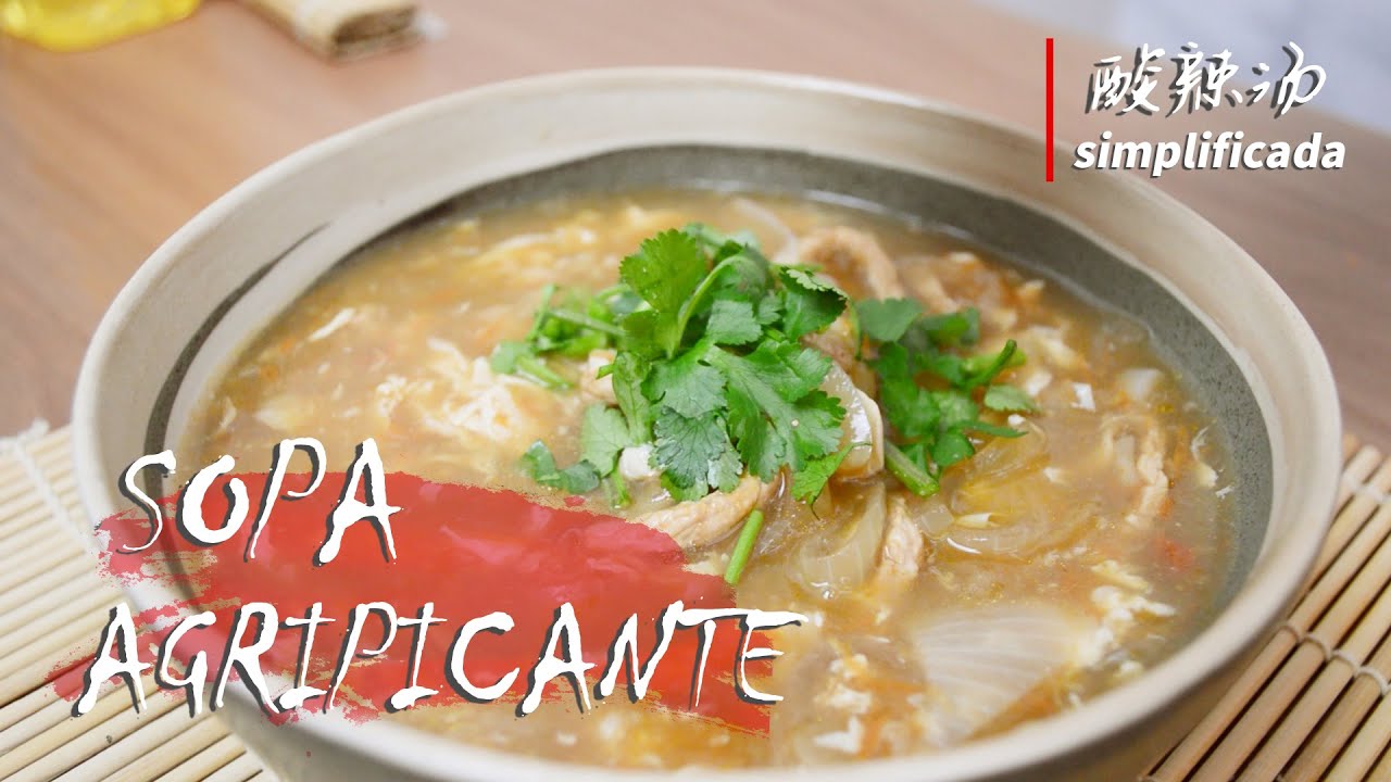 Sopa agripicante simplificada  | Comida china rápida y fácil | Receta china