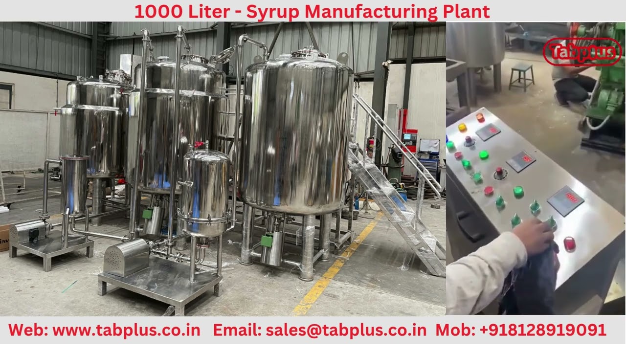 1000 Liter Syrup Manufacturing Plant