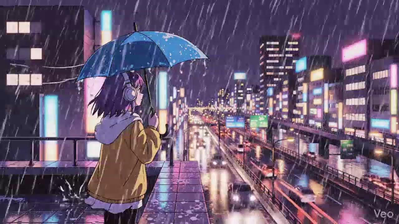Rainy Neon Streets 🌧️ Japanese City Lofi | Study Beats