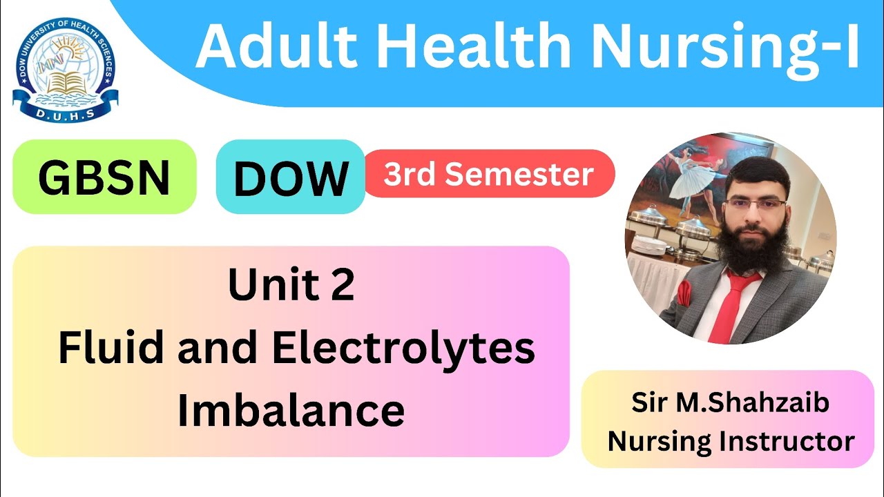 AHN-I Unit 2 ( Fluid and Electrolytes Imbalance ) MCQs from Dow Ppts